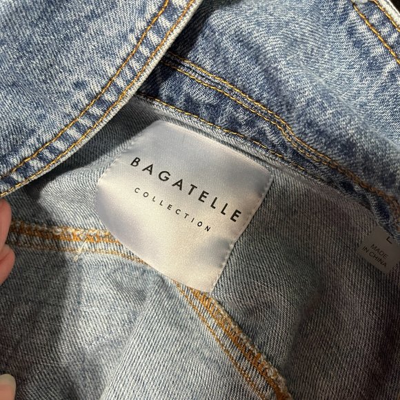 Bagatelle Blue Jean Jacket with Silver Star Accents - Picture 8 of 9
